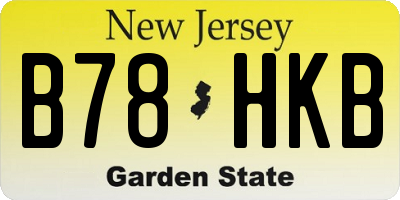 NJ license plate B78HKB