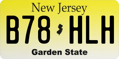 NJ license plate B78HLH