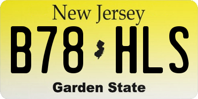 NJ license plate B78HLS