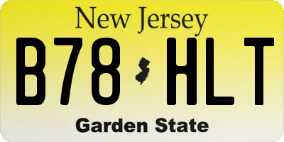 NJ license plate B78HLT