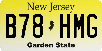 NJ license plate B78HMG