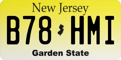 NJ license plate B78HMI