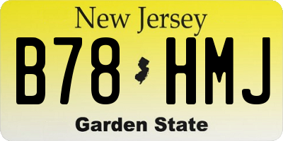 NJ license plate B78HMJ