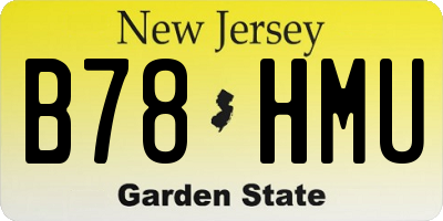NJ license plate B78HMU