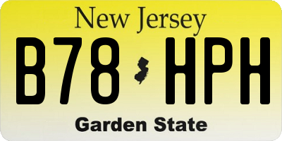 NJ license plate B78HPH