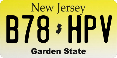 NJ license plate B78HPV