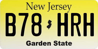 NJ license plate B78HRH