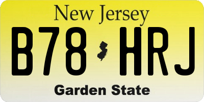 NJ license plate B78HRJ