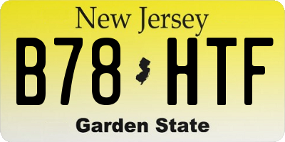 NJ license plate B78HTF