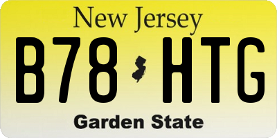 NJ license plate B78HTG