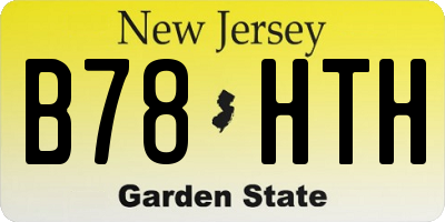 NJ license plate B78HTH