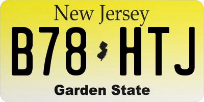 NJ license plate B78HTJ