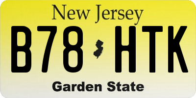 NJ license plate B78HTK