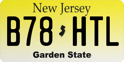 NJ license plate B78HTL