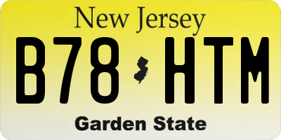 NJ license plate B78HTM