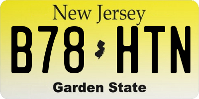 NJ license plate B78HTN
