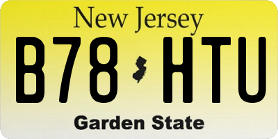 NJ license plate B78HTU
