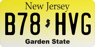 NJ license plate B78HVG