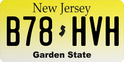 NJ license plate B78HVH