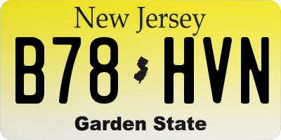 NJ license plate B78HVN