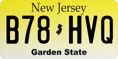 NJ license plate B78HVQ