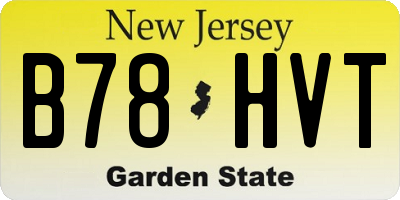 NJ license plate B78HVT