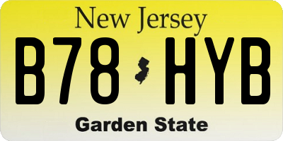 NJ license plate B78HYB