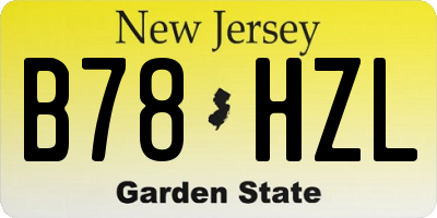 NJ license plate B78HZL