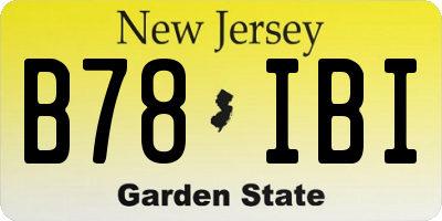 NJ license plate B78IBI