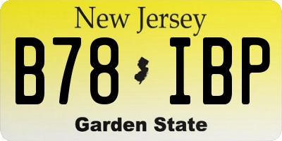NJ license plate B78IBP