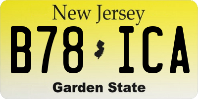 NJ license plate B78ICA
