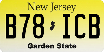 NJ license plate B78ICB