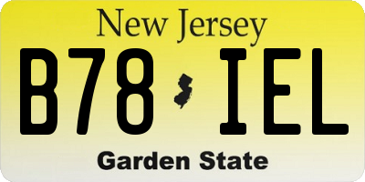 NJ license plate B78IEL