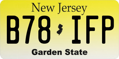 NJ license plate B78IFP