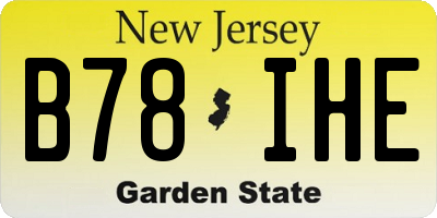 NJ license plate B78IHE