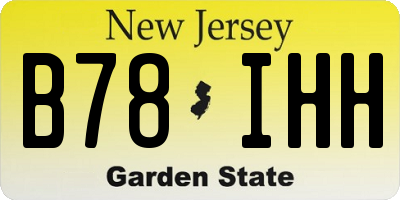 NJ license plate B78IHH