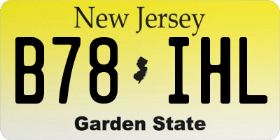 NJ license plate B78IHL