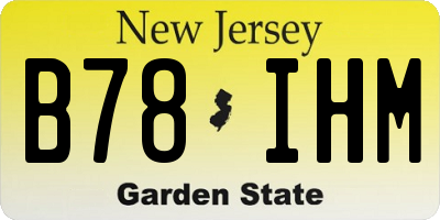 NJ license plate B78IHM