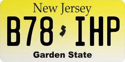 NJ license plate B78IHP