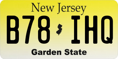 NJ license plate B78IHQ