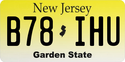 NJ license plate B78IHU