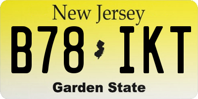 NJ license plate B78IKT