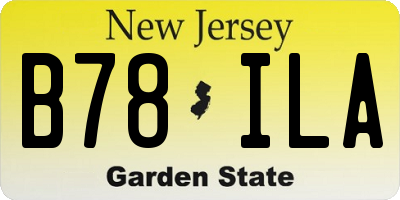 NJ license plate B78ILA