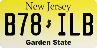 NJ license plate B78ILB