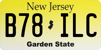 NJ license plate B78ILC