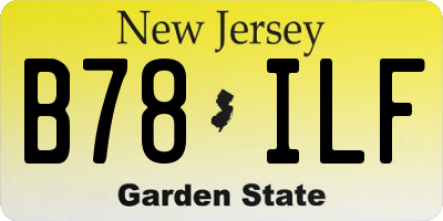 NJ license plate B78ILF