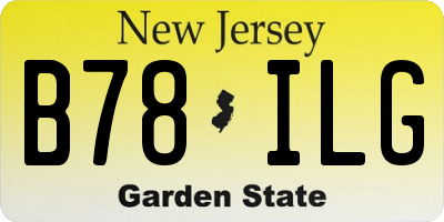 NJ license plate B78ILG