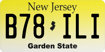 NJ license plate B78ILI