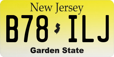 NJ license plate B78ILJ