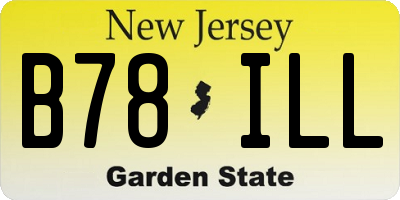 NJ license plate B78ILL